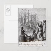 De inwoners van Boston Throw Briefkaart (Voorkant / Achterkant)
