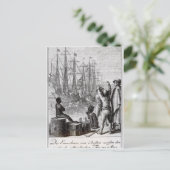 De inwoners van Boston Throw Briefkaart (Staand voorkant)
