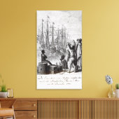 De inwoners van Boston Throw Canvas Afdruk (Insitu (Woonkamer))