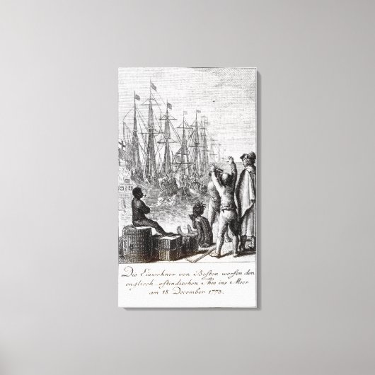 De inwoners van Boston Throw Canvas Afdruk (Voorkant)