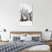 De inwoners van Boston Throw Canvas Afdruk (Insitu (Slaapkamer))