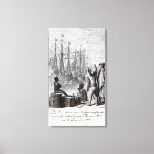 De inwoners van Boston Throw Canvas Afdruk