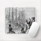 De inwoners van Boston Throw Muismat (Met muis)