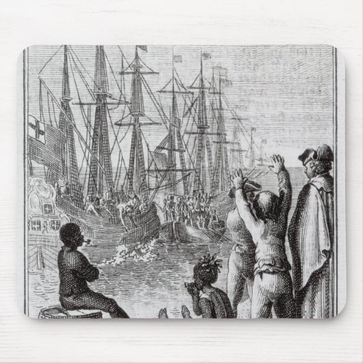 De inwoners van Boston Throw Muismat (Voorkant)