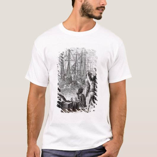 De inwoners van Boston Throw T-shirt (Voorkant)