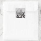 De inwoners van Boston Throw Vierkante Sticker (Tas)