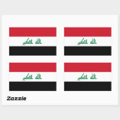De Iraakse vlag. Irak Rechthoekige Sticker (Vel)