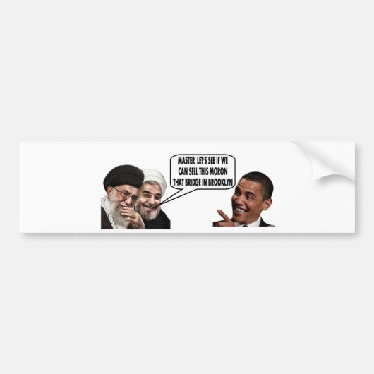 DE IRAANSE DEAL VAN OBAMA BUMPERSTICKER (Voorkant)