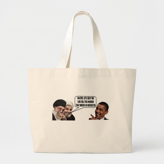 DE IRAANSE DEAL VAN OBAMA GROTE TOTE BAG (Voorkant)