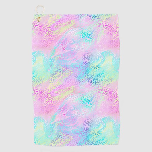 De Iridescent Luipaard Serie Design 10 Golfhanddoek (Voorkant)