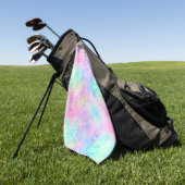 De Iridescent Luipaard Serie Design 10 Golfhanddoek (Groen)