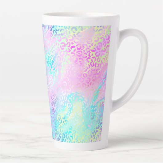 De Iridescent Luipaard Serie Design 10 Latte Mok (Rechts)