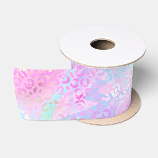 De Iridescent Luipaard Serie Design 10 Satijnen Lint (Spoel)