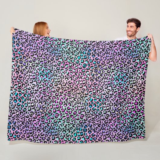 De Iridescent Luipaard Serie Design 12 Fleece Deken (In situ)