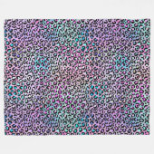 De Iridescent Luipaard Serie Design 12 Fleece Deken (Voorkant (Horizontaal))