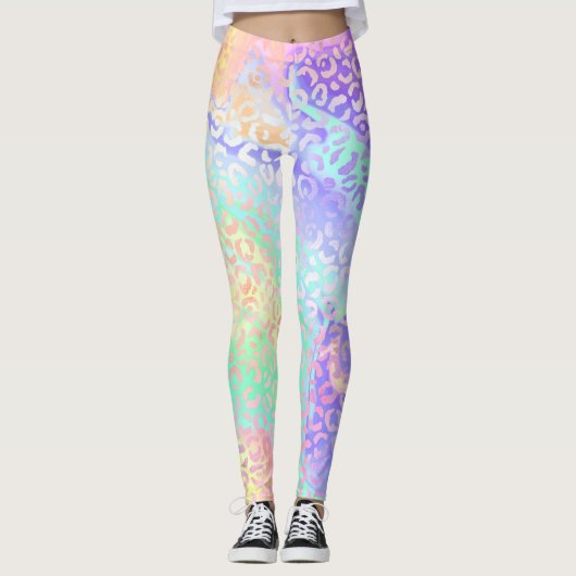 De Iridescent Luipaard Serie Design 3 Leggings (Voorkant)