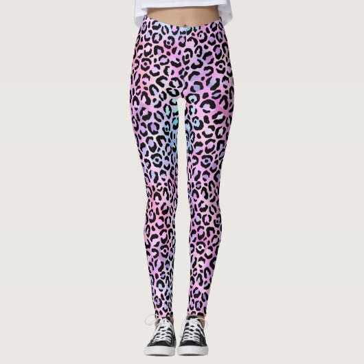 De Iridescent Luipaard Serie Design 4 Leggings (Voorkant)