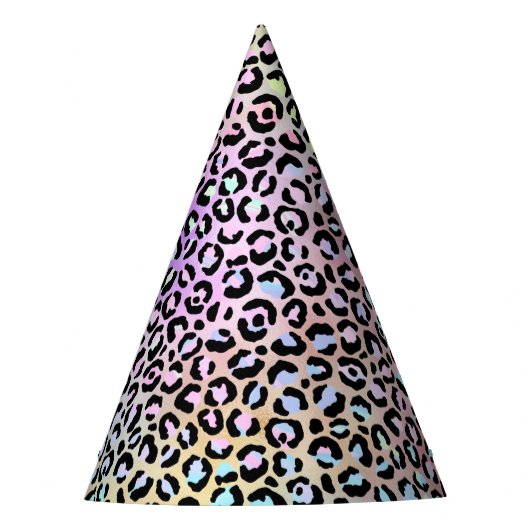De Iridescent Luipaard Serie Design 6 Feesthoedjes (Voorkant)