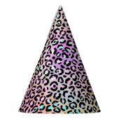 De Iridescent Luipaard Serie Design 6 Feesthoedjes (Links)