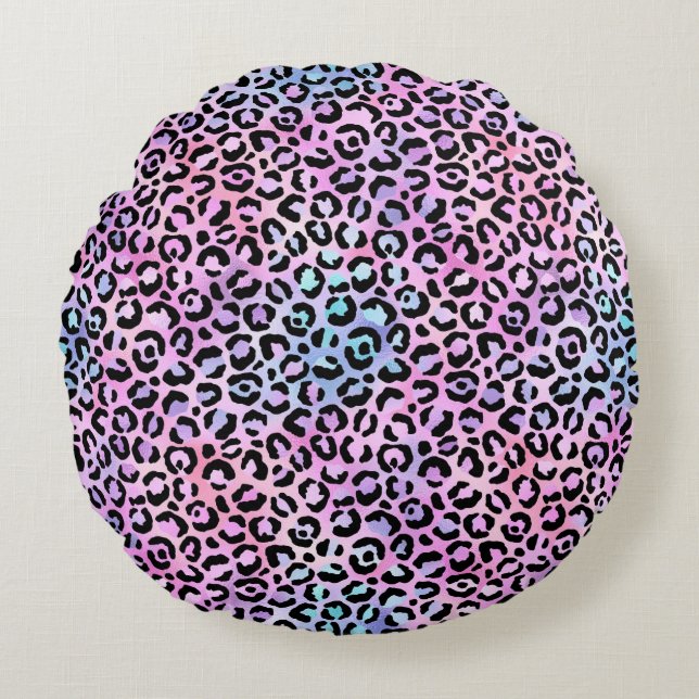 De Iridescente Luipaard Serie Design 4 Rond Kussen (Voorkant)