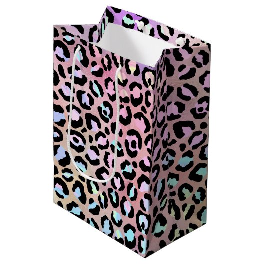 De Iridescente Luipaard Serie Design 6 Medium Cadeauzakje (Voorkant Gekanteld)
