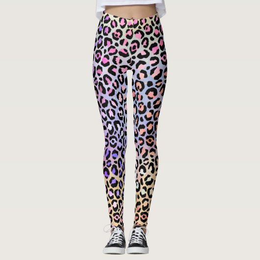 De Iridescente Luipaard Serie Design 7 Leggings (Voorkant)