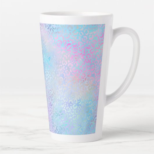 De Iridescente Luipaard Serie Design 9 Latte Mok (Rechts)