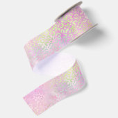 De Iridescente Luipaard Serie Ontwerp 1 Satijnen Lint (Achterkant)