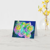 De Iridiserende Parelmoesroos Kaart (Gele Bloem)
