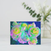 De Iridiserende Parelmozaïsche Rozen Briefkaart (Staand voorkant)