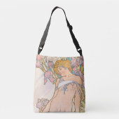 De Iris (1897) door Alphonse Mucha Crossbody Tas (Achterkant)