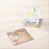 De Iris (1897) door Alphonse Mucha Kartonnen Onderzetters (Insitu)