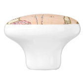 De Iris (1897) door Alphonse Mucha Keramische Knop (Zijkant)