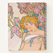 De Iris (1897) door Alphonse Mucha Notitieboek (Achterkant)
