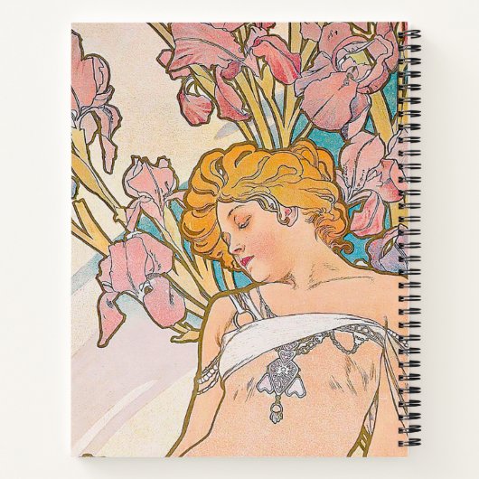 De Iris (1897) door Alphonse Mucha Notitieboek (Achterkant)