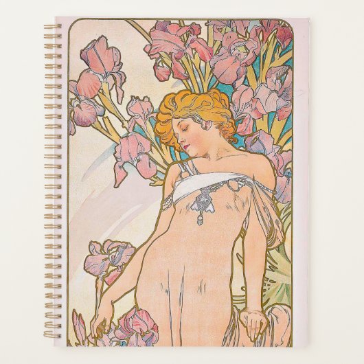 De Iris (1897) door Alphonse Mucha Planner (Voorkant)