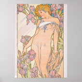 De Iris (1897) door Alphonse Mucha Poster (Voorkant)