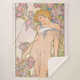 De Iris (1897) door Alphonse Mucha Sherpa Deken