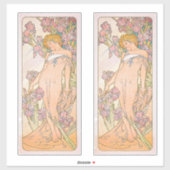 De Iris (1897) door Alphonse Mucha Sticker (Vel)