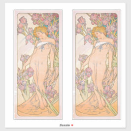 De Iris (1897) door Alphonse Mucha Sticker