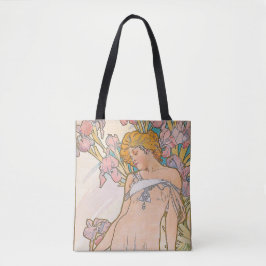 De Iris (1897) door Alphonse Mucha Tote Bag