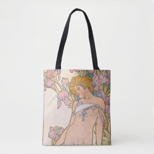 De Iris (1897) door Alphonse Mucha Tote Bag (Voorkant)