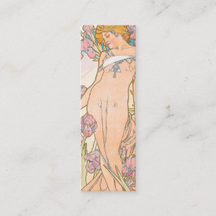 De iris (1897) van het Bladwijzer Alphonse Mucha Mini Visitekaartje