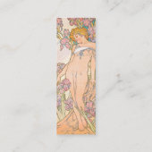 De iris (1897) van het Bladwijzer Alphonse Mucha Mini Visitekaartje (Achterkant)