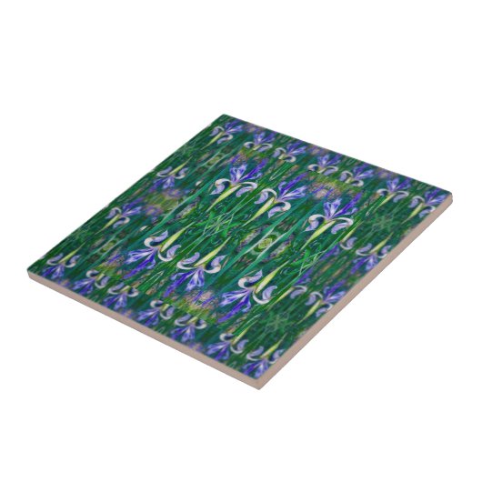De Iris Fields Tile Tegeltje (Zijkant)