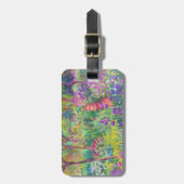 De Iris Garden bij Giverny Claude Monet cool, oud, Bagagelabel (Voorkant verticaal)