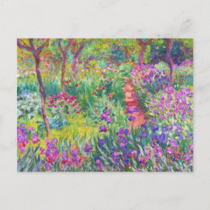De Iris Garden bij Giverny Claude Monet cool, oud, Briefkaart