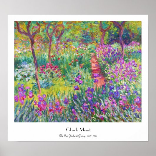De Iris Garden bij Giverny Claude Monet cool, oud, Poster (Voorkant)