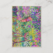 De Iris Garden bij Giverny Claude Monet cool, oud, Visitekaartje (Achterkant)