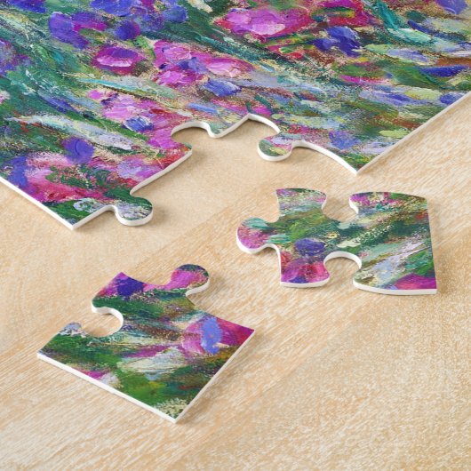 De Iris Garden bij Giverny Claude Monet levendig Legpuzzel (Zijkant)